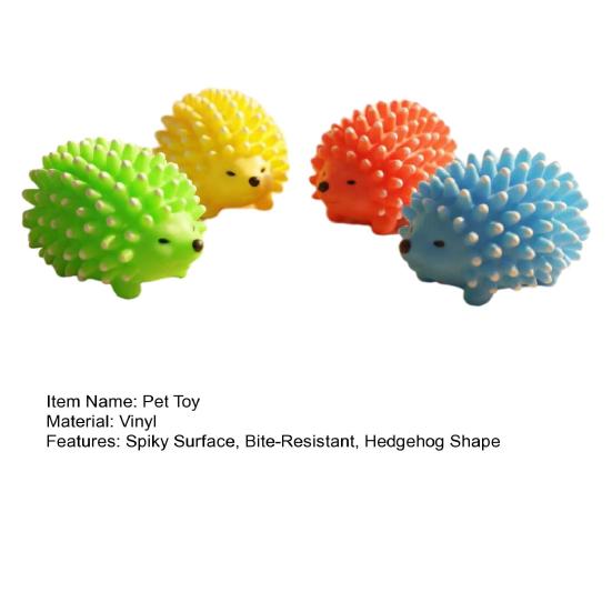 Interactive Dog Chew Toy Hedgehog Shape Squeaky Dog Chew Toy Spiky Teeth Cleaning Toy Bite-Resistant for Aggressive Chewers