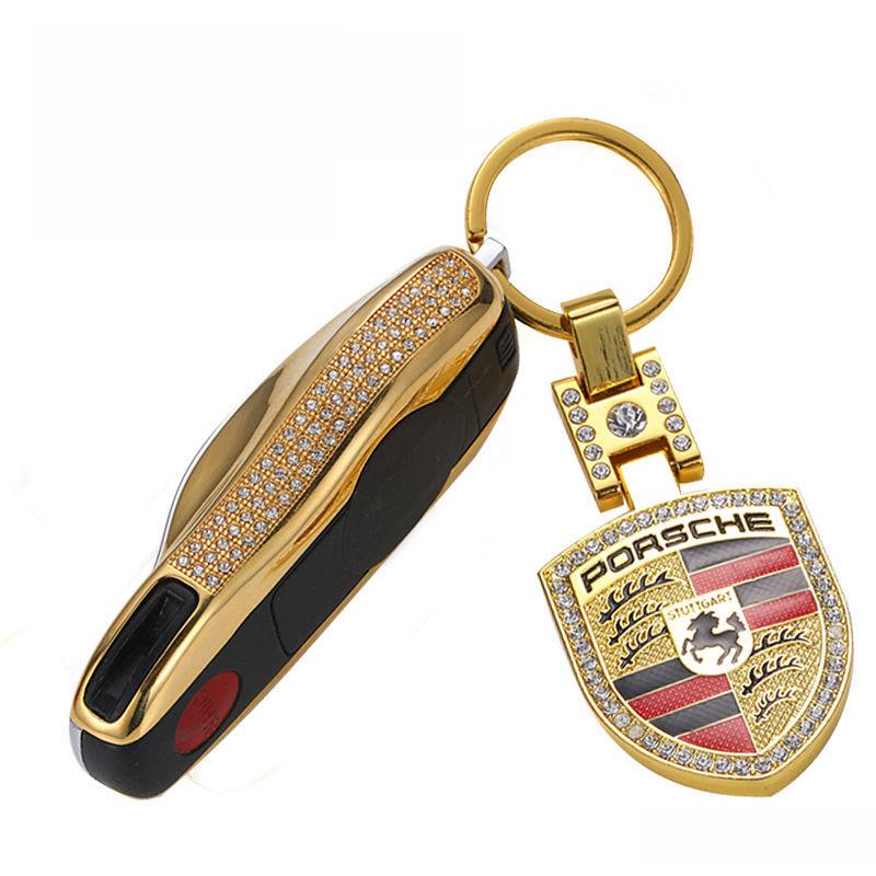 PQMZ2 Portachiavi con Logo Auto Fibbia Pendente Catena Portachiavi Pendente da Appendere Regalo Per Porsche Cayenne Panamera 911 Taycan Boxster Cayman 918