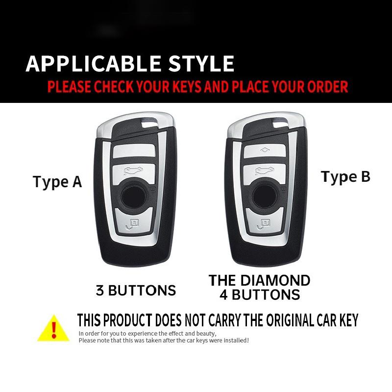 Abs Carbon Fiber Car Key Case Cover Shell For Bmw 1 3 5 7 Series X1 X3 X4 X5 X6 G20 G30 F15 F16 G01 G02 G05 F10 F20 F30 G07 F34