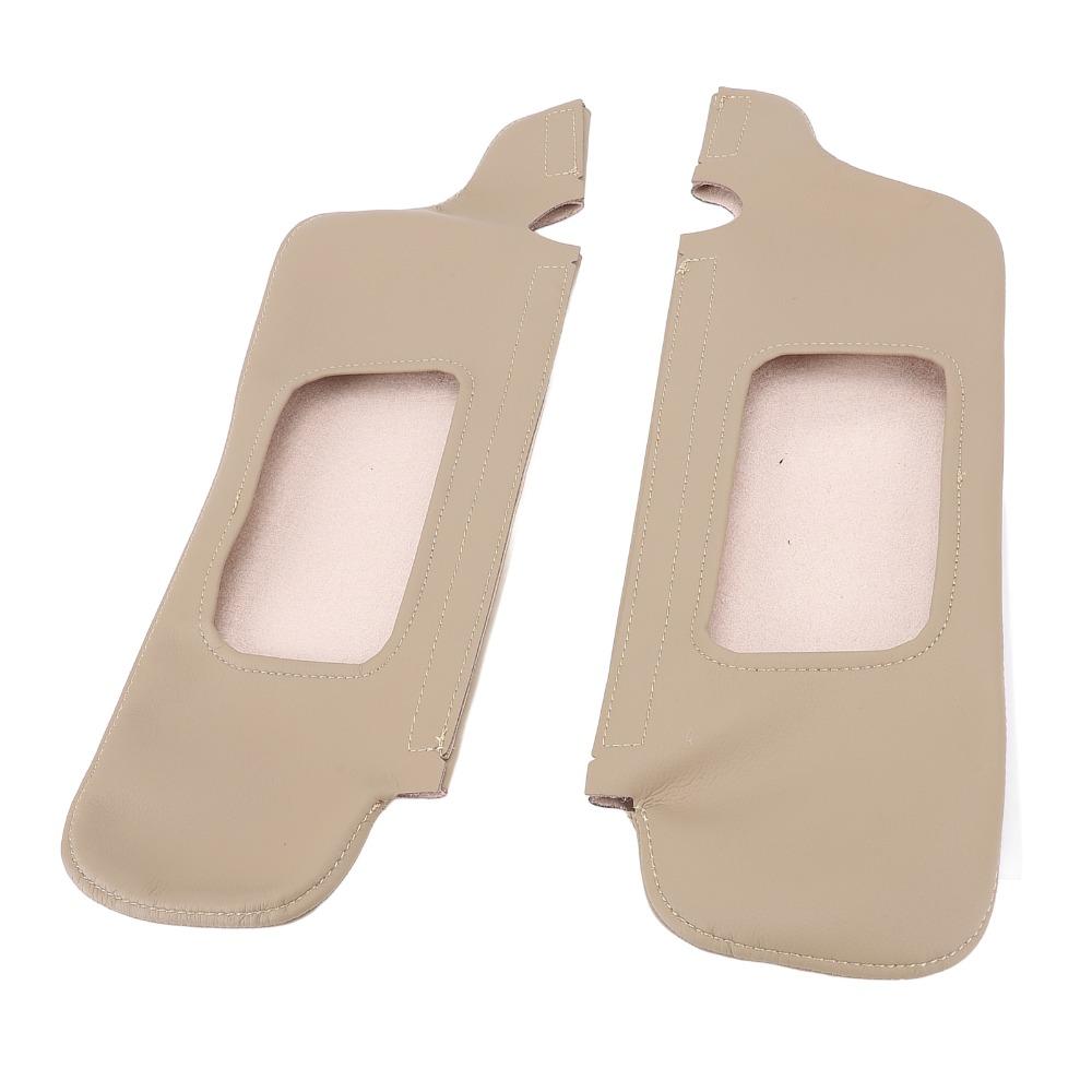 

2 PCS PU Leather Sun Visor Cover Microfiber Beige Sunvisor Protector Scratch Proof Easy Installation for Ford Mustang 1994-2004 чорний