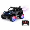New for 2026: 116 Scale RC Jeep-Style Off-Road Crawler Truck Model with LED Lights & Sounds, Spraying Function, 2.4GHz Wireless Control, Two