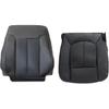 Driver Side Bottom and Top Lean Back Seat Covers Replacement Leather Black Compatible with Ford F250 F350 F450 F550 Lariat 2011 2012 2013 2014 2015