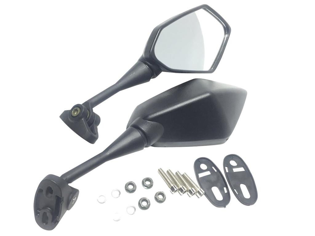 Nakira Motorcycle Fairing Mirrors and Right for and CBR400R (Left Set) CBR600RR, CBR250R, (Black)