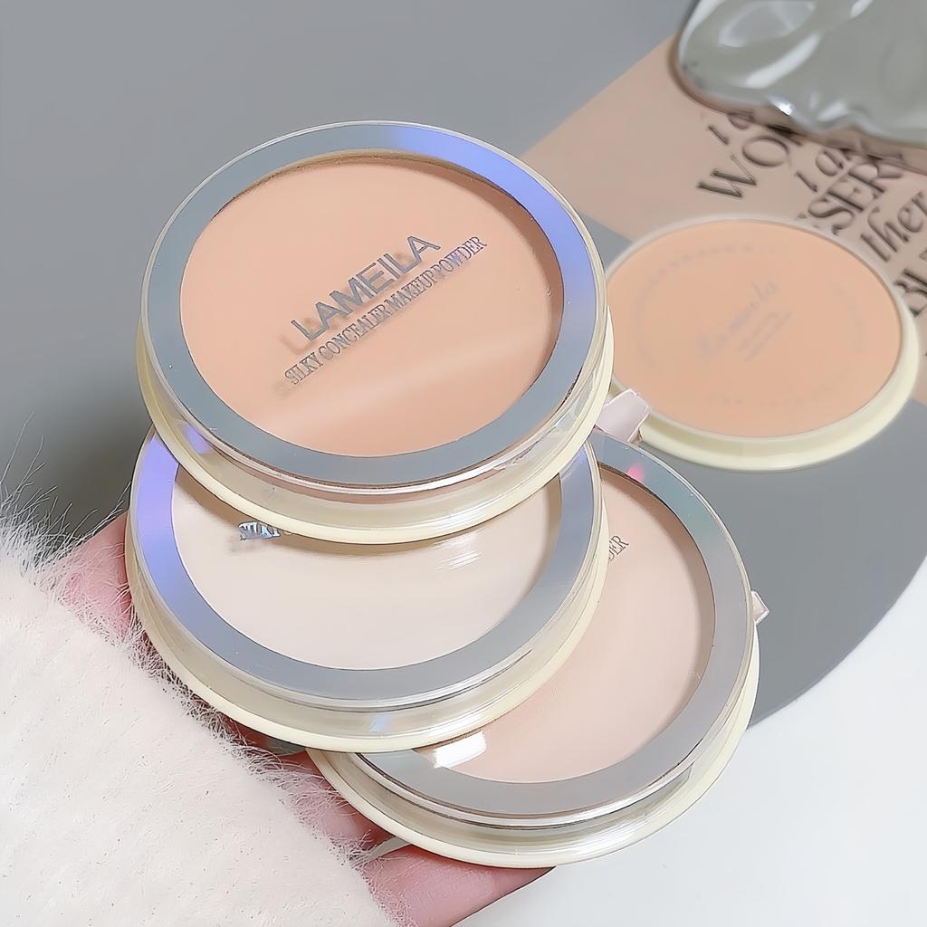 Lameila Sheer Concealer Translucent Face Setting Powder Compact