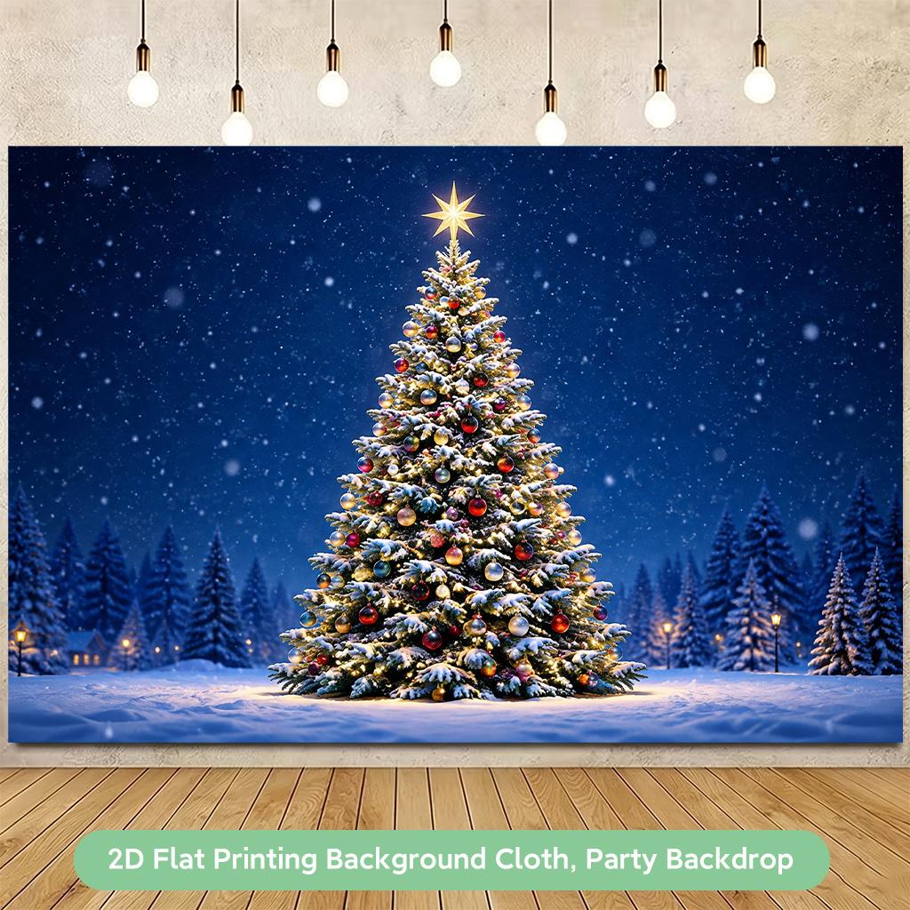 1Pcs Holiday Tree Decorations Decoration Background Winter Backdrop For Photo Studio Photo Booth Party