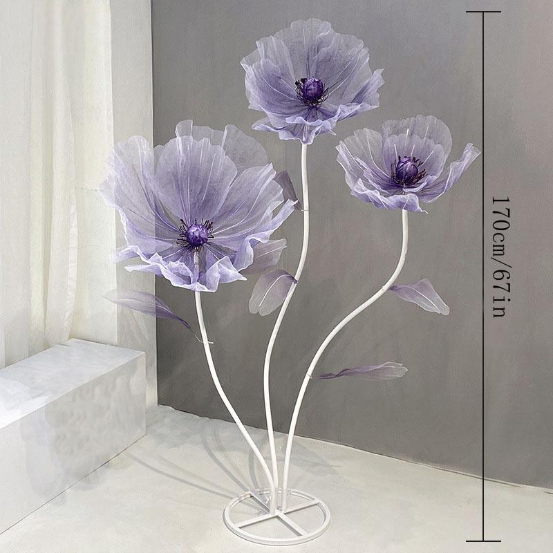 3pcs Wedding Decorations for Reception Giant Flowers for Decoration,Big Artificial Silk Flowers for Party Banquet Background
