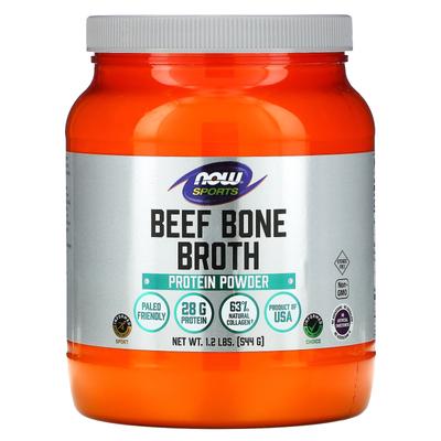 Sports, Beef Bone Broth, Protein Powder, 1.2 Lbs (544 G)