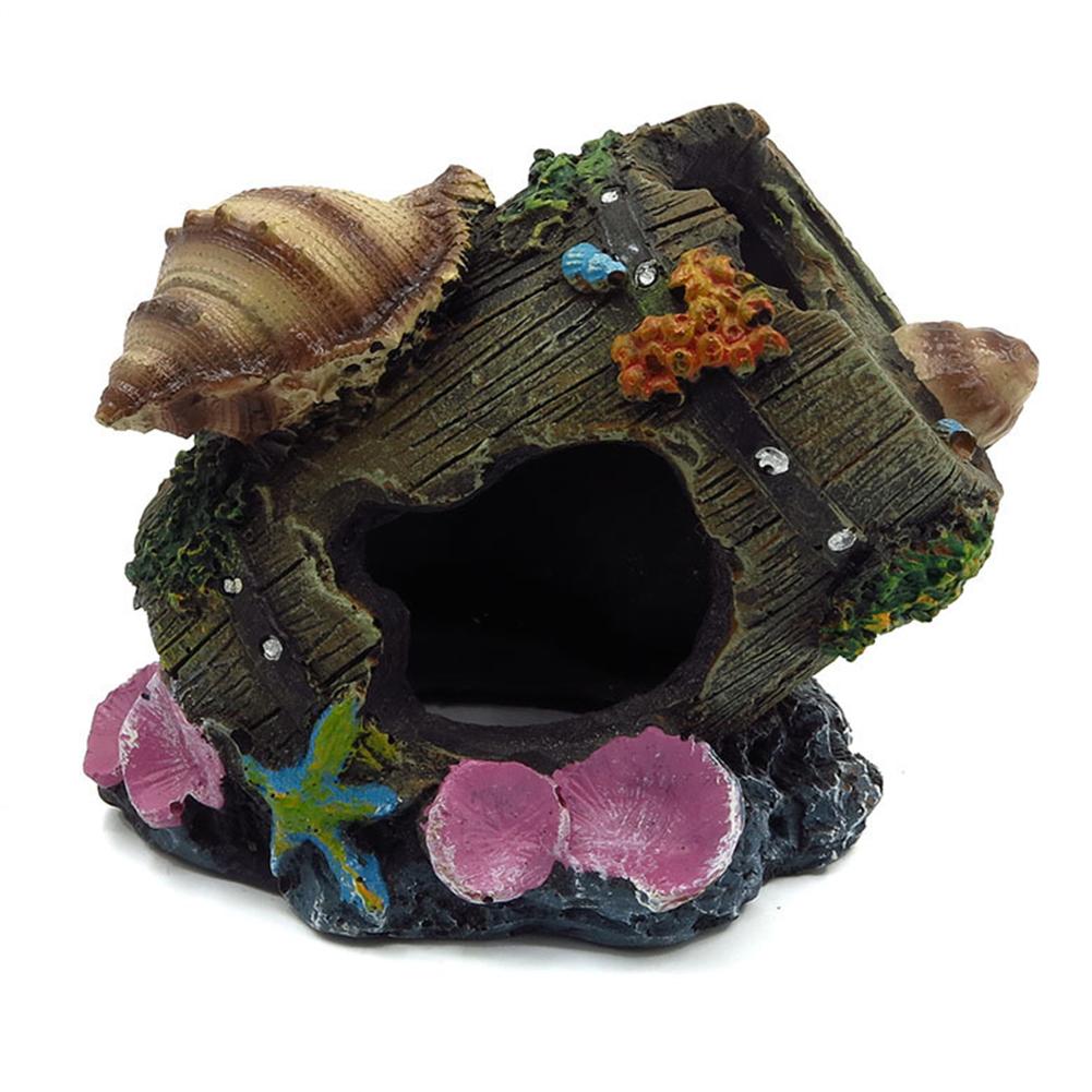 Resin Reptile  Shelter Aquarium Equipment Accessorie Glass Fish Tank Landscaping Decoration