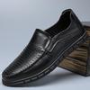 Genuine Leather Men Shoes Luxury High Quality Casual Slip On Formal Loafers Men Moccasins Black Hollow Out Male Driving Flats