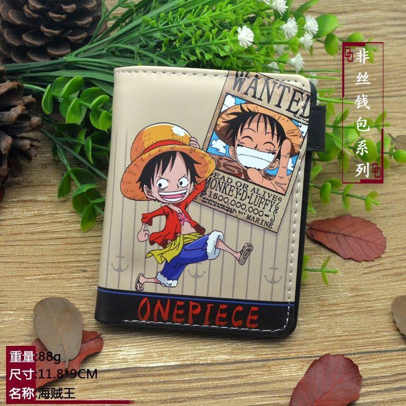 Anime One Piece Wallet Luffy Zoro Tony Tony Chopper PU Print Coin Purse Cartoon Kawaii ID Card Holder Short Wallet Kid Gifts