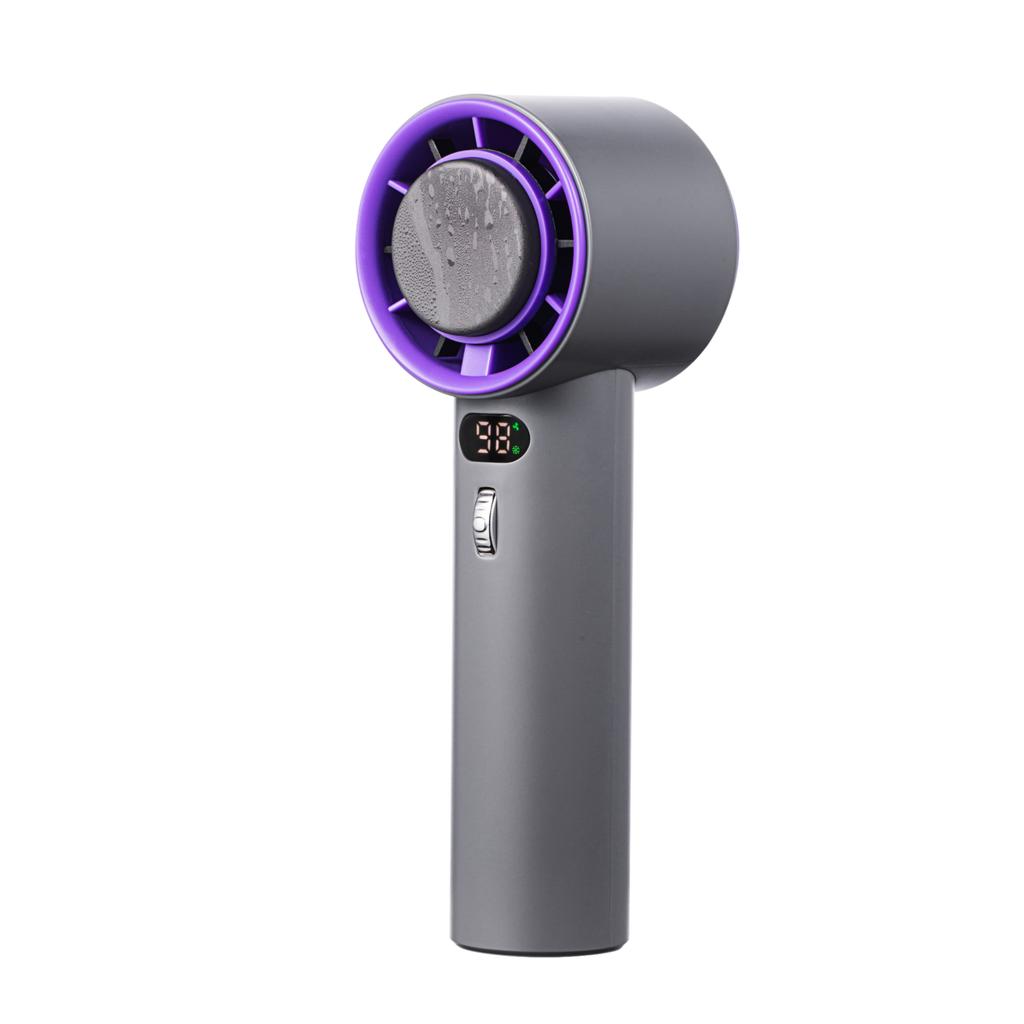 2025 Hot Sale OEM/ODM 100 Level Stepless LED Power Display Portable Fan Adjustment Handheld Fan With Cold Compress Function