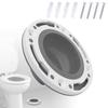 Flange de Vaso Sanitário Silicone e ABS Cinza Universal Substituição de Flange de Vaso Sanitário para Tubo de Esgoto Especial de 4in 5in 3in