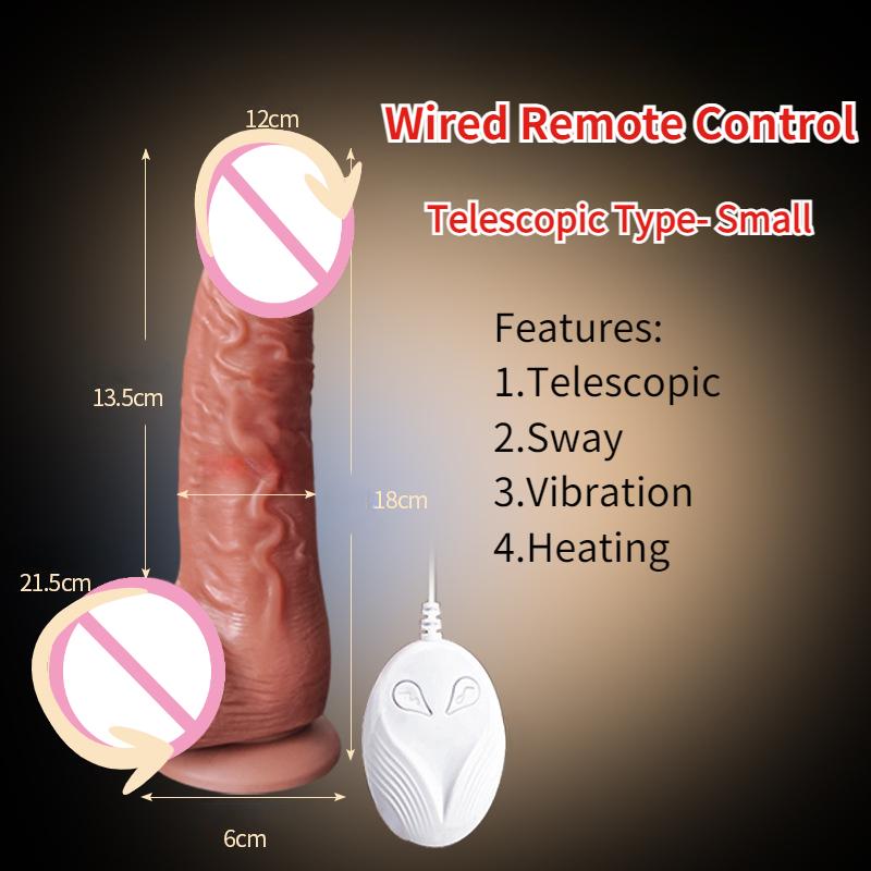 Realistic Dildo Vibrator Masturbator for Women Sex Toy Remote Control Heating Artificial Big Penis Telescopic Vibrators Anal Sex