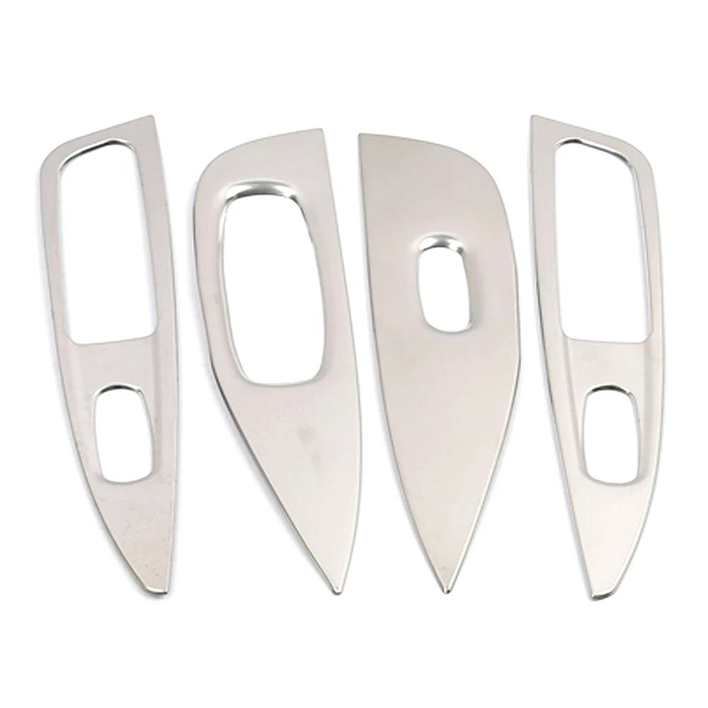For Nissan Qashqai J11 2014 2020 Inner Door Armrest Window Lift Switch Button Panel Cover Trim Stainless Steel Decorate Sticker