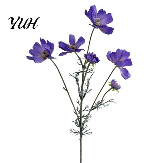 Realistic Faux Flowers Artificial Cosmos Flowers, Long Stem Fake Table Vase Filler for Dining Centerpieces, Wedding Arrangement, Photography Props