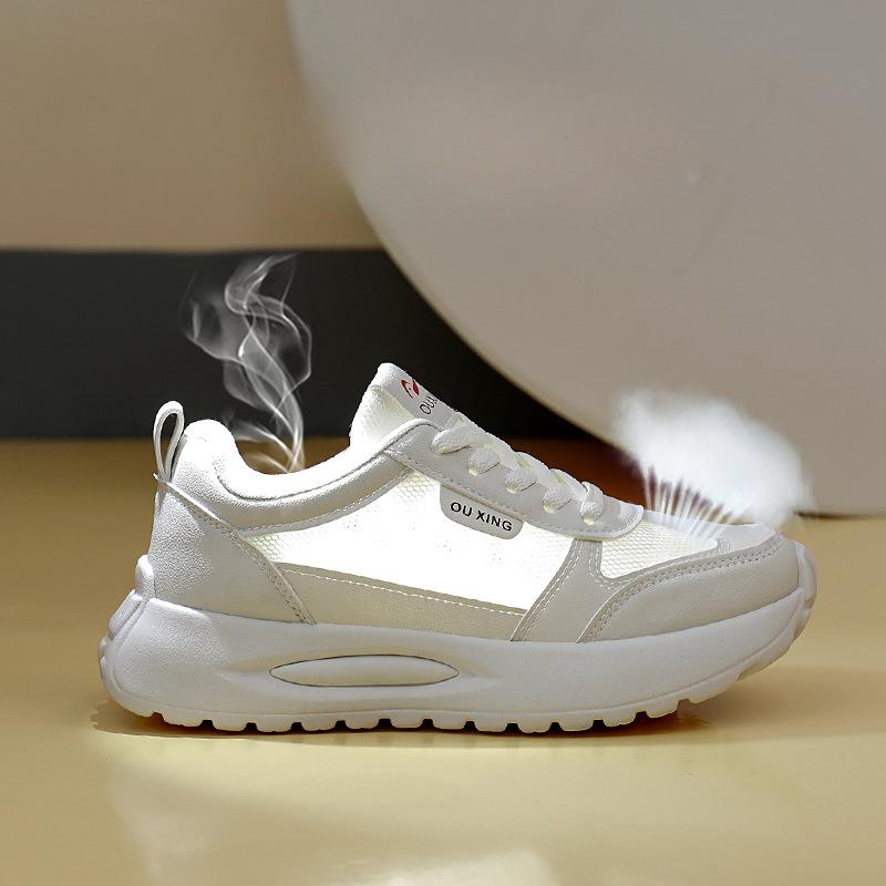Women's White Shoes Summer New Ins Versatile Casual Hollow Mesh Surface Breathable Bottom Women's Shoes