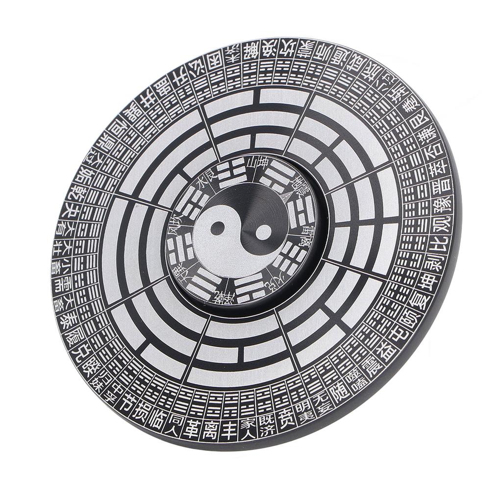 Jucărie Rotativă de Vârf de Deget Diametru 8cm Stil Chinezesc Design Tai Chi Aliaj Reducere Stres Rotație Manuală