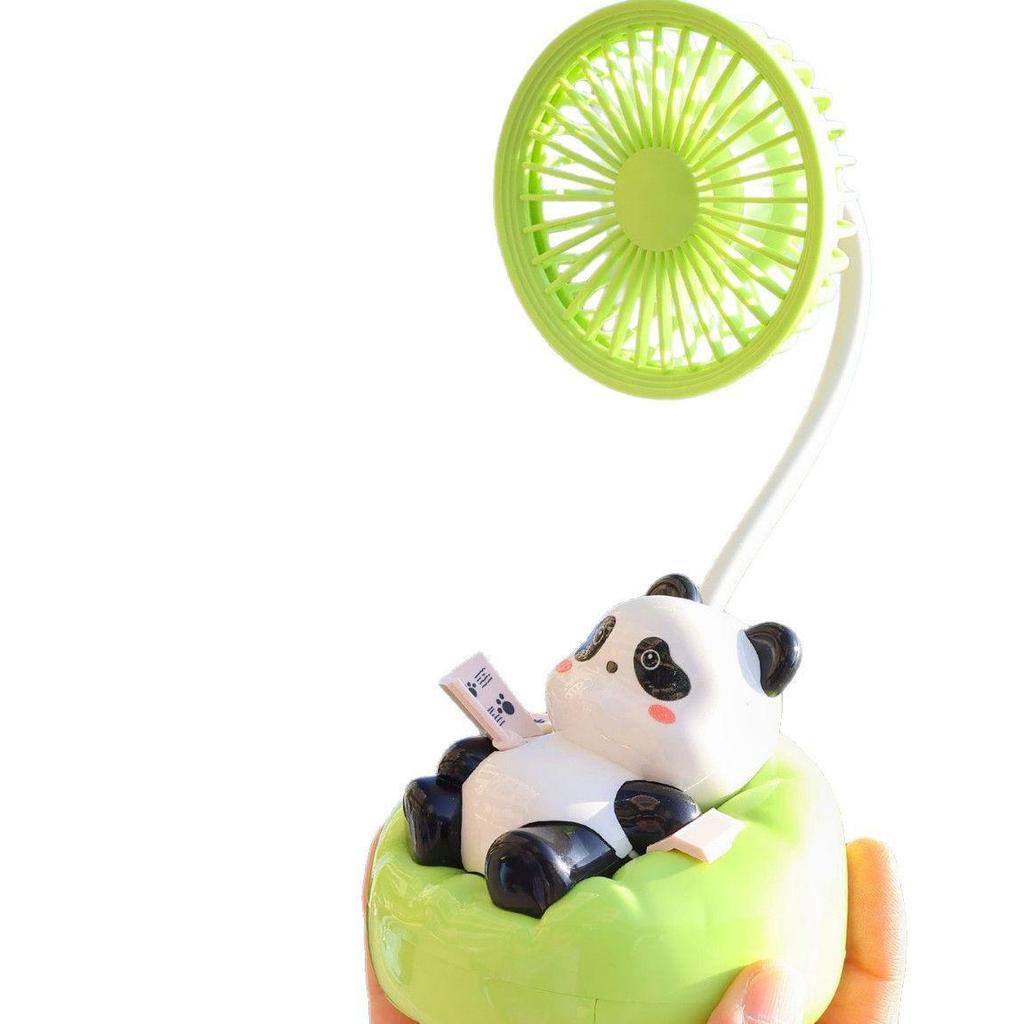 Portable Panda Cartoon Electric Fan for Summer Outdoor Travel