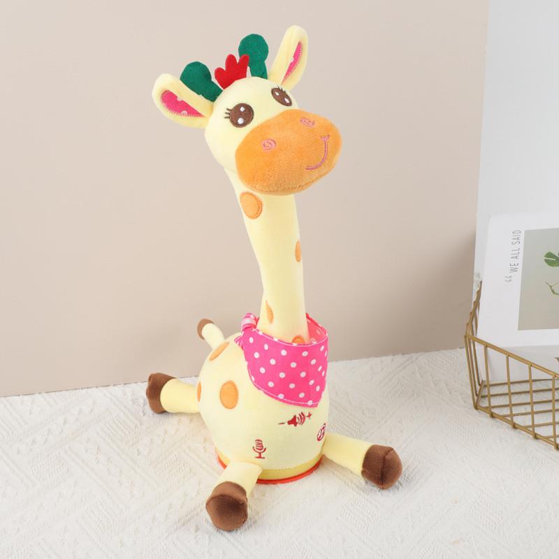 Plush Giraffe Toy With Volume Control And Dancing Motion Gift For Kids