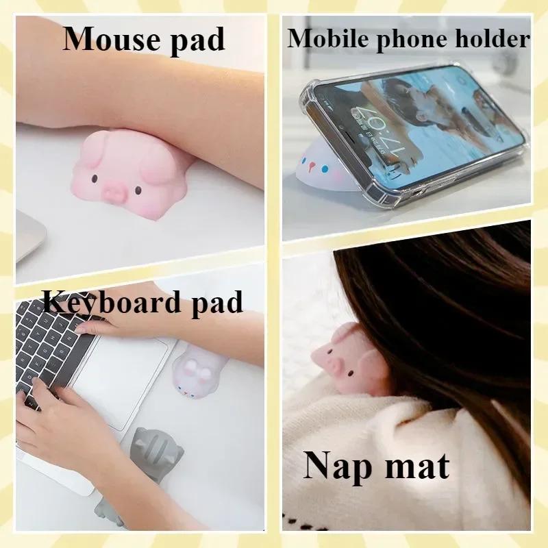 Comfort Foam Wrist Support Mouse Pad Cute Stress-Relieving Mouse Gamer Wrist Rest Pad Support Home Office Desktop Ornament