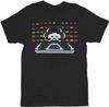 Adult Men's Arcade Video Game Space Invaders Cosmic DJ Black T-shirt Tee