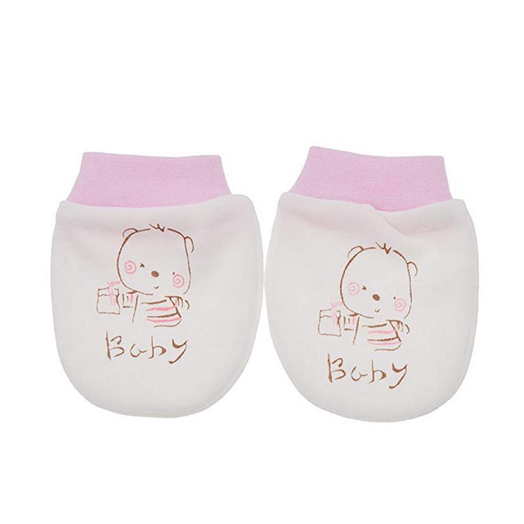 1 Pairs Cute Cartoon Baby Infant Boys Girls Anti Scratch Mittens Soft Gloves