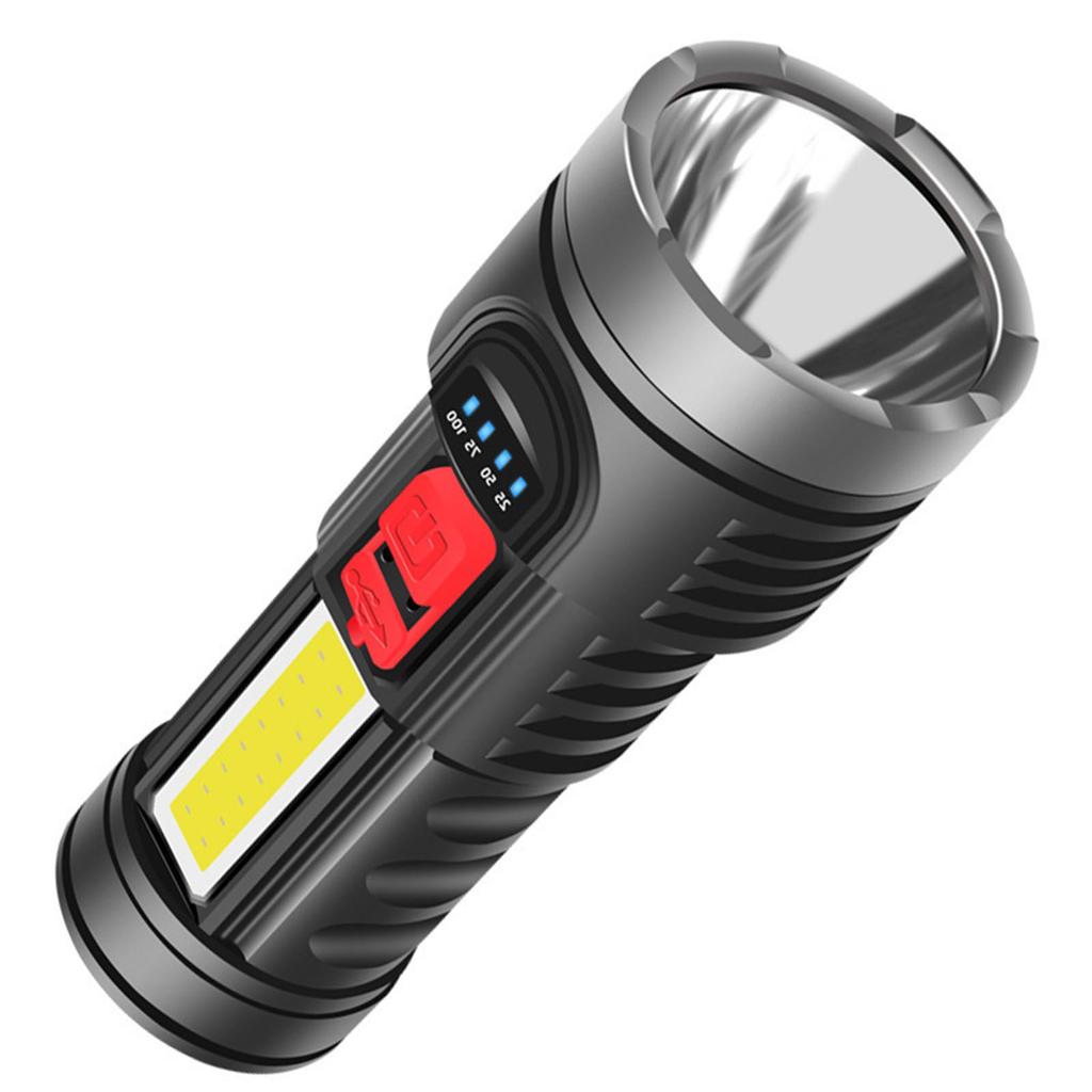 Portable LED Torch Zoom Torch Built-in Battery Camping Powerful Outdoor Torch