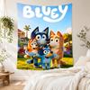 Bluey Vintage Tapestry Retro Boho Ideal for Studio Wall Living Room Balcony Multipurpose Gallery Wall Gift for Friends Family