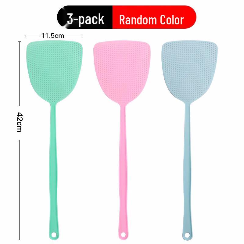 Nerozbitná silikonová plácačka na mouchy se zesílenou prodlouženou rukojetí