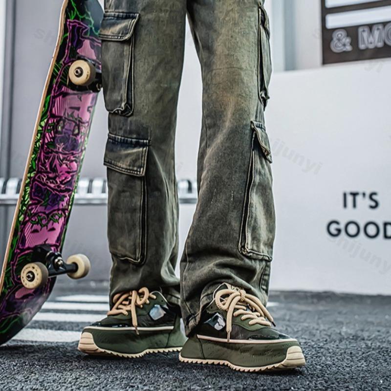 Mode Bequeme Sportschuhe 2025 Frühling Neu Outdoor Dicksohlige Freizeitschuhe für Herren Höhenerhöhend Modetrend Klobige Sneaker