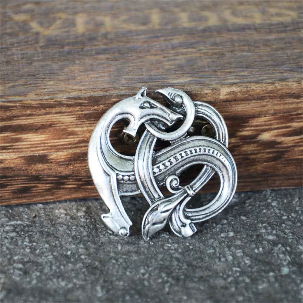 1Pcs Norse Dragon Legendry Sweden Scandinavian Viking Brooches Knots Jewelry Vintage Brochers For Women Men