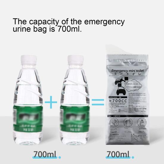 700ml Vomit Bag Disposable Ergonomics Rapid Solidification Motion Sickness Water Absorption Car Emergency Urine Bag Travel Use