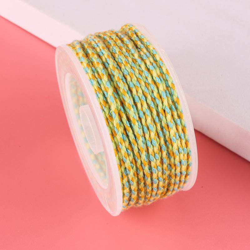 Sigu Sanhua Tibetan-Style Star & Moon Bodhi Cotton Thread - Non-Elastic, Wear-Resistant DIY Weaving Rope