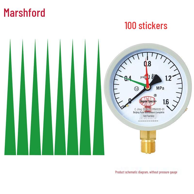 Marshford Green Triangular Pressure Gauge Warning Stickers