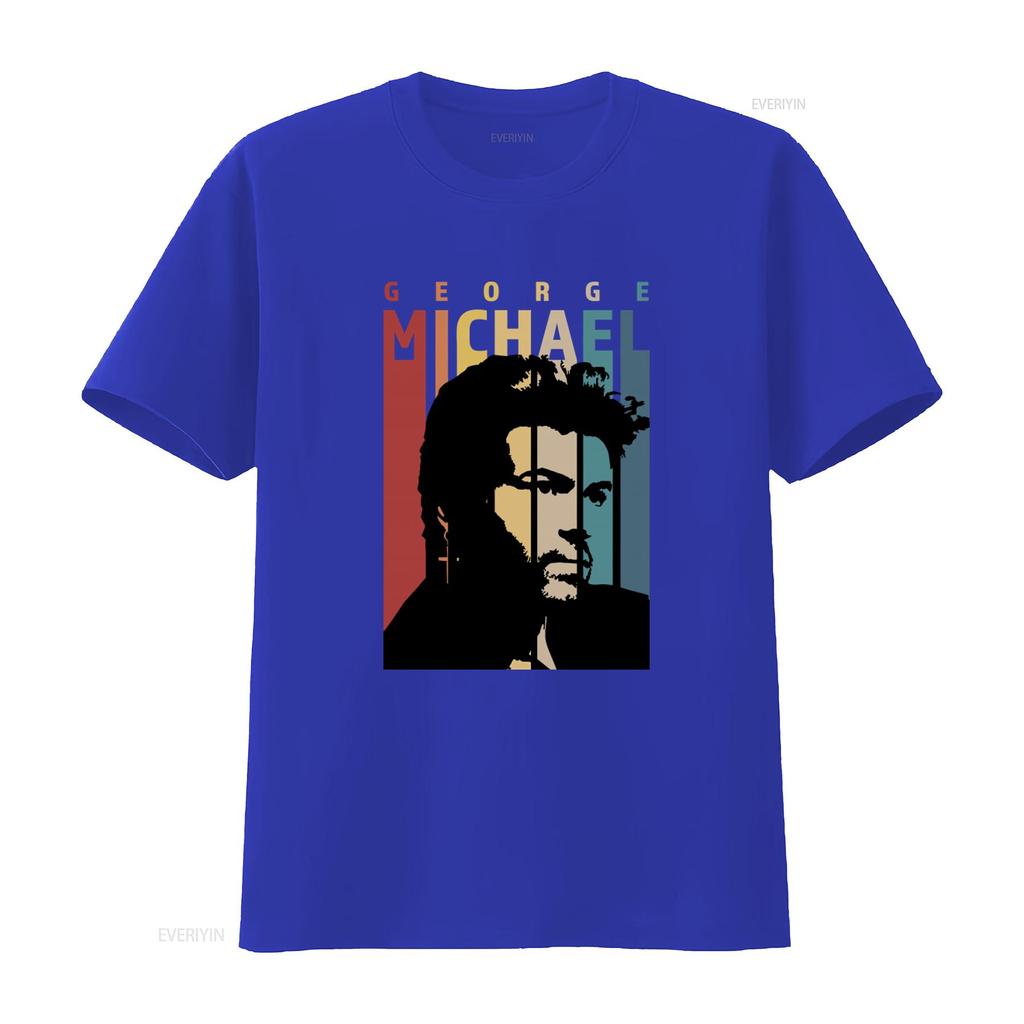 George Michael T-shirt Retro Vintage Musica Perfetta Per Te E I Tuoi Amici vintage Lavata Casual Alla Moda streetwear homme