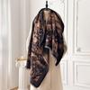 Elegant Animal Jacquard Imitation Pashmina Shawl for Women Double Sided Design,  Coldproof Windproof Blanket Style Scarf