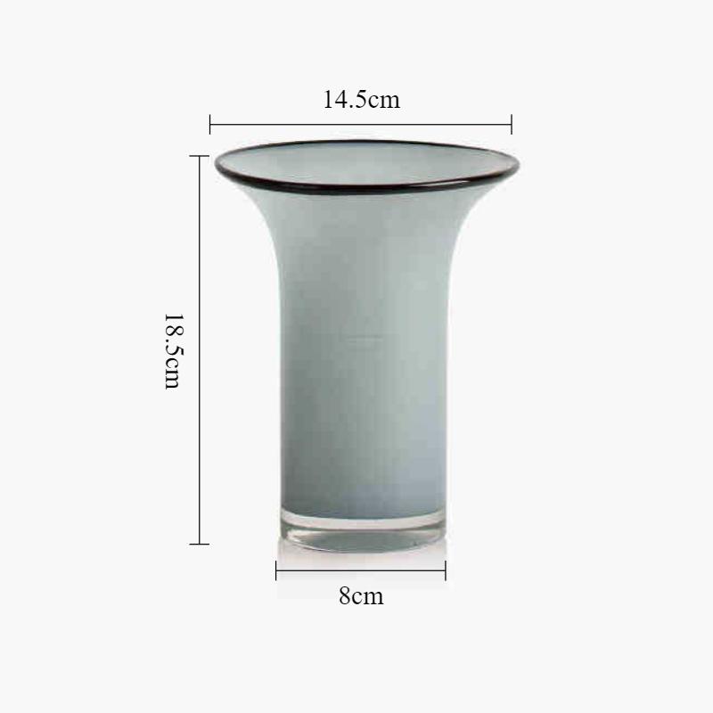 

Modern Glass Vase Living Room Desktop Flower Vase Balcony Large Caliber Storage Flower Bottle Simple Home Decoration Accessories синій