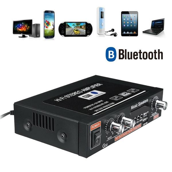 Auto & Zuhause 220 V/110 V 12 V 800 W Bluetooth 4.0 Hochleistungs-2-Kanal-TF/U-Disk/Fernbedienung/Leistungsverstärker FM-Radio Auto-Leistungsverstärker