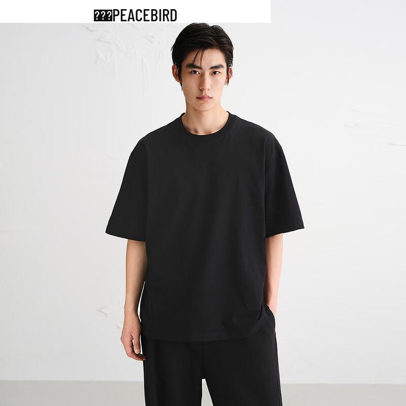 Peacebird Men's Round Neck Short Sleeve T-Shirt BACNF215E