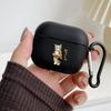 Cute Cartoon Animal Cat With Hook For Airpod Pro 3 Pro2 Black Protective Cover Soft Case for Apple Airpods 2 1 Earphone Cases