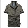 Men'S Short-Sleeve Shirt Summer Workwear Loose Fit Large Size Men'S Casual Shirt Half-Sleeve Shirt Outdoor Top