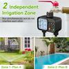 T02C!2-Outlet Water Timer Automatic Timed Irrigation System Outdoor Home Garden Lawn Greenhouse Sprinkler Tool