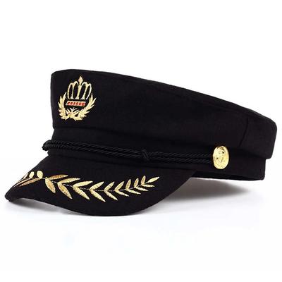 Chapeau chaud vintage Homme Femme Automne Hiver Bérets militaires plats Capitaine Ajustable Bonnets de marin Chapeau de marine Chapeaux