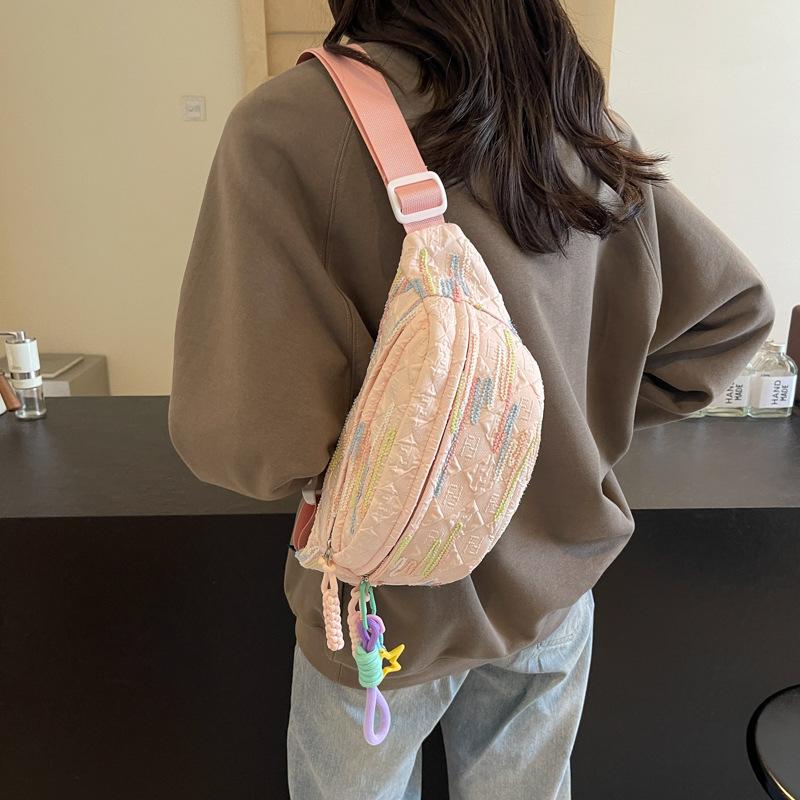 Appearance Soft Girl Girl Breast Bag, Small Fresh And Cute Casual Small Bag Female College Student Fanny Pack Messenger Bag