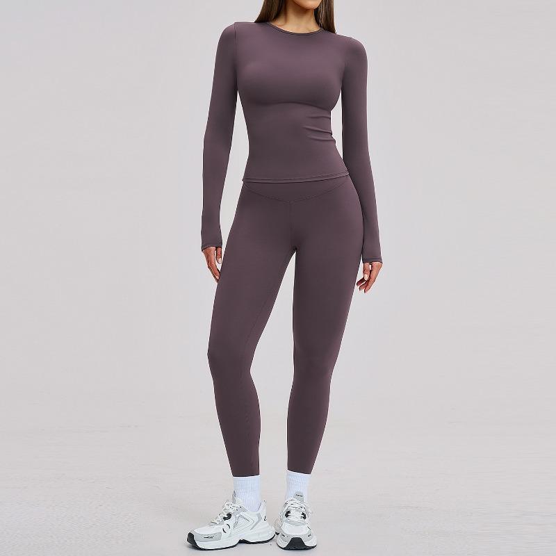 Yoga suit grinding tight sports and leisure suit women's outdoor running fitness suit
