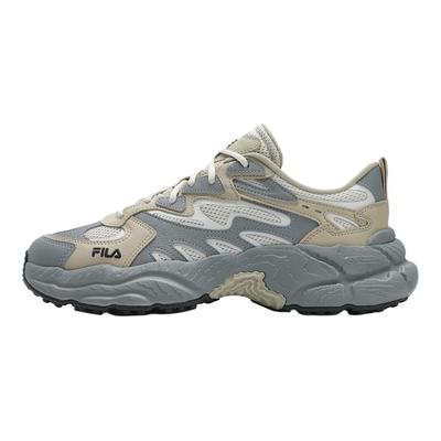Fern 2 Sapatos Fern Tecido Couro Sintético TPU Confortável Moda Cano Baixo Sapatos de Pai Tênis Masculino Amarelo Cinza F12M521119FPN