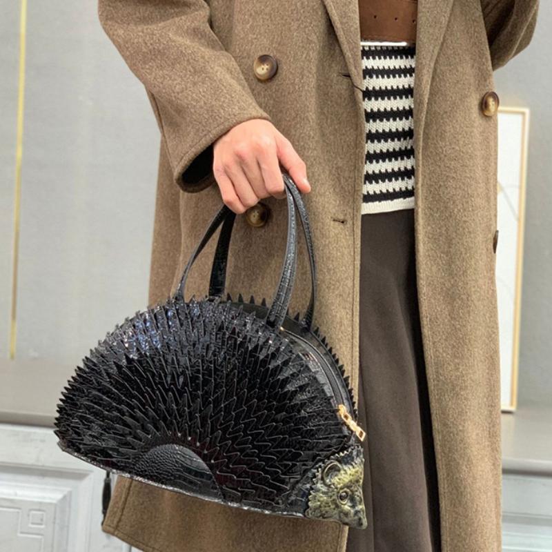 Hochwertige Igel Handtasche Damen Luxus Unregelmäßige Umhängetasche Einzigartig Kreativ Tierförmige Crossbody Tasche Klassische Party Tasche