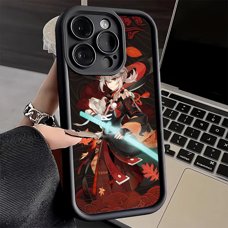 Phone Case for iPhone 17 Air 16E 15 16 Pro Max Genshin Impact Kazuha Cover 14 Plus 13 12 Mini Soft Shell Silicone Fundas