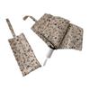 Fully Automatic/Manual Folding Rain Umbrella Curved Handle Floral Pattern Sunshade Umbrella with Storage Bag Comfortable Grip