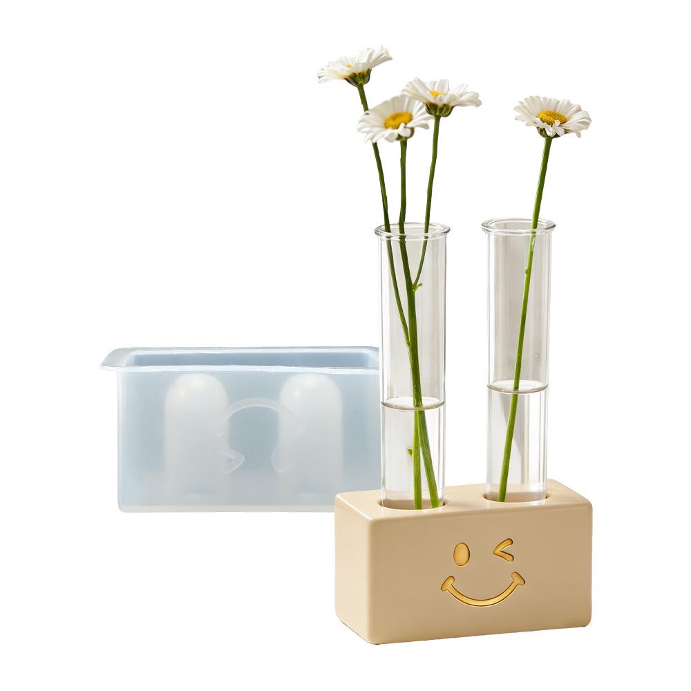 Geometric Epoxy Mold for Flower Vase - DIY Hydroponic Test Tube and Wall Decoration Silicone Mold